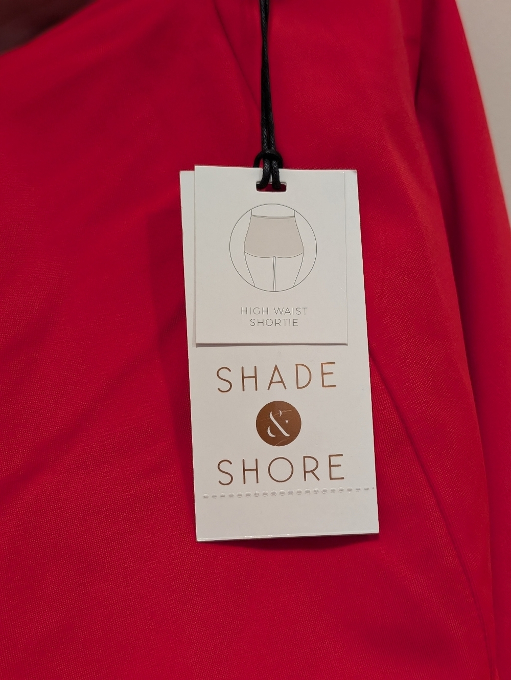 Shade & Shore Red High-Waist Shortie Bikini Bottoms Size Small - Picture 6 of 6
